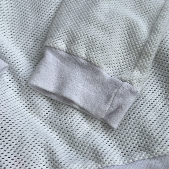 Stadium Chic Iowa Hawkeye Mesh Sweatshirt, White, Medium - Picture 3 of 5